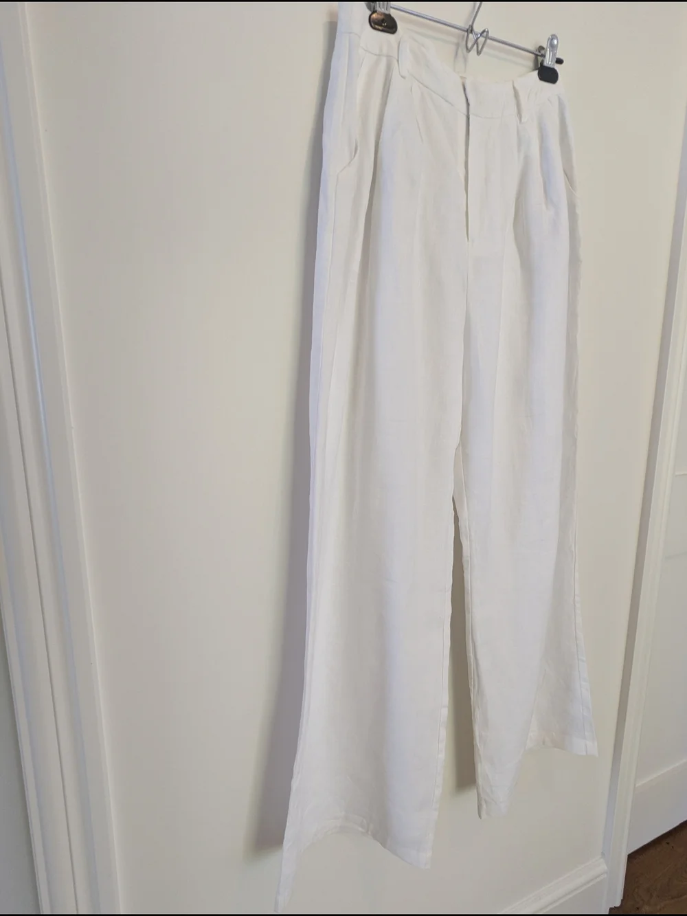 DISSH 100% Linen Wide-Leg Tailored Pants - Picture 3 of 7